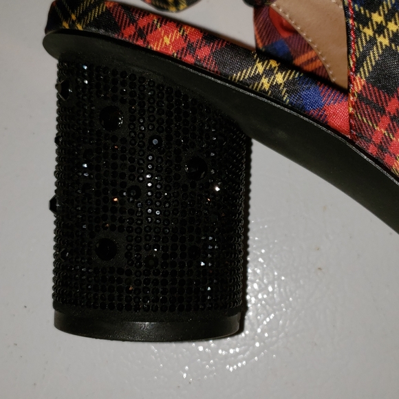 Torrid Betsey Johnson Plaid Chunky Heels - Picture 6 of 7